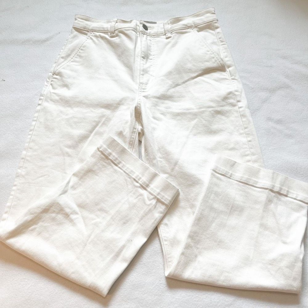 Everlane High Waisted White straight Jeans Size 10